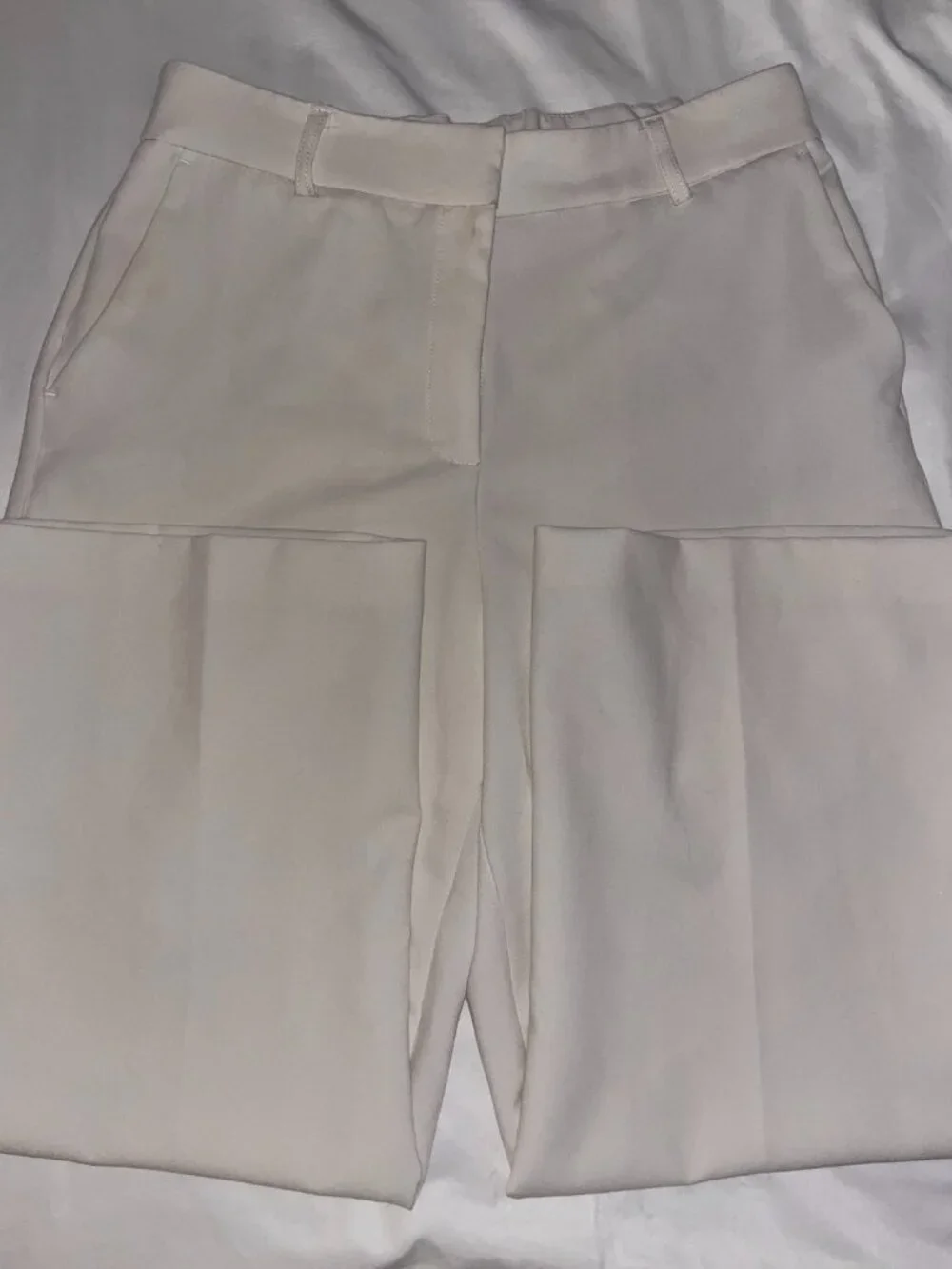 Joie Cream Pleated Wide Leg Dress Pants, Size 8